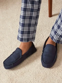 Donkerblauw - Moccasinpantoffels