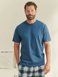 Donkerblauw - Motionflex behaaglijke pyjamaset met korte broek