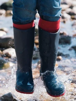 Donkerblauw - Muddy Puddles klassieke waterdichte regenlaarzen