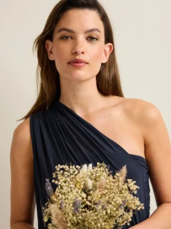 Donkerblauw - Multiway mesh Maxi-jurk voor Bruiloftsgasten