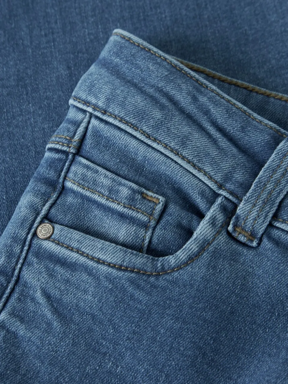 Donkerblauw - Name It jeans met wijde pijpen