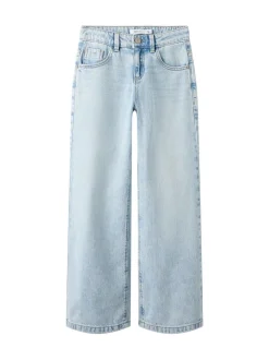 Donkerblauw - Name It jeans met wijde pijpen