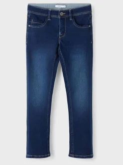 Donkerblauw - Name It slim-fit jeans voor jongens