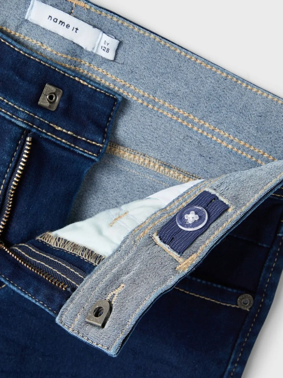 Donkerblauw - Name It slim-fit jeans voor jongens