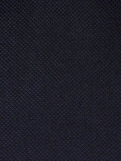 Donkerblauw - Normale Pasvorm - Kostuum met textuur: colbert