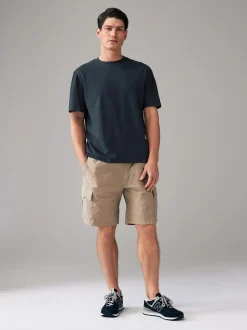 Donkerblauw - Normale Pasvorm - Zwaar T-shirt