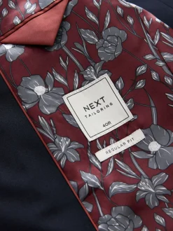 Donkerblauw - Normale Pasvorm - Kostuum met twee knopen: colbert
