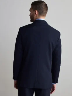 Donkerblauw - Normale Pasvorm - Signature Nova Fides 100% Italian Wool Suit Jacket