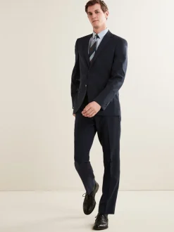 Donkerblauw - Normale Pasvorm - Must-have kostuum: colbert