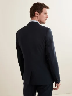 Donkerblauw - Normale Pasvorm - Must-have kostuum: colbert
