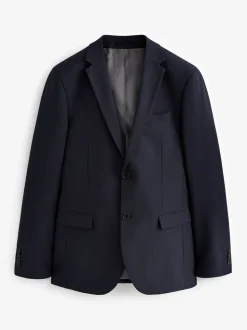 Donkerblauw - Normale Pasvorm - Must-have kostuum: colbert