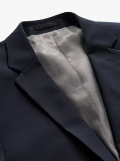 Donkerblauw - Normale Pasvorm - Must-have kostuum: colbert