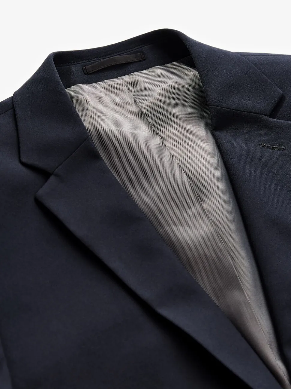 Donkerblauw - Normale Pasvorm - Must-have kostuum: colbert
