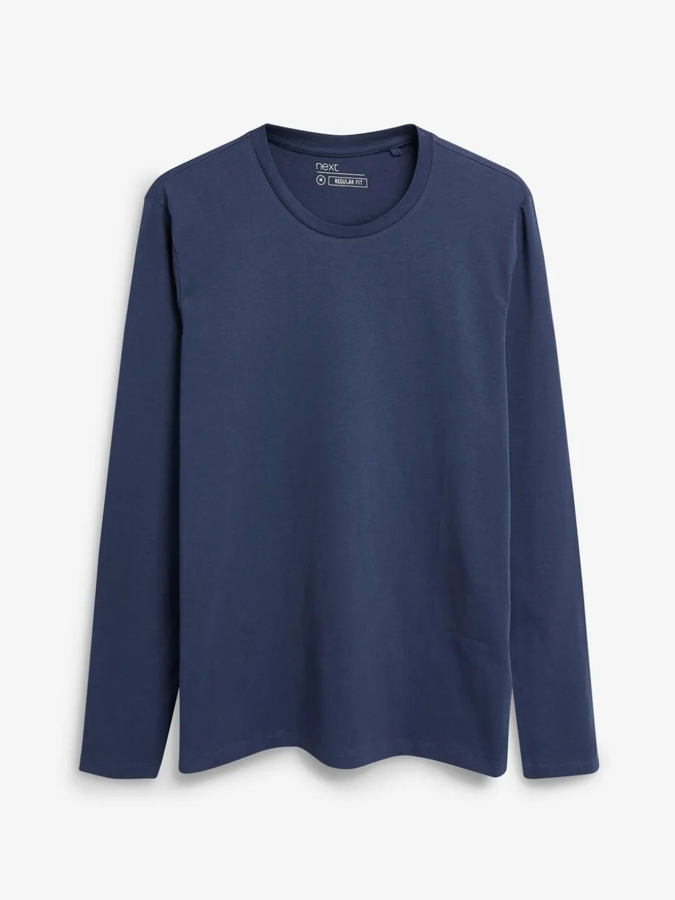 Donkerblauw - Normale Pasvorm - T-shirt met lange mouwen en ronde hals