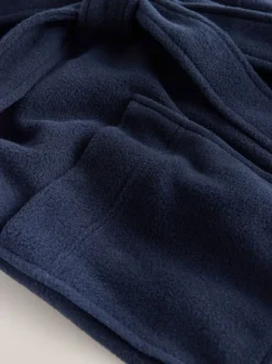 Donkerblauw - Ochtendjas van fleece