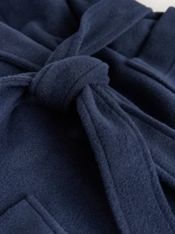 Donkerblauw - Ochtendjas van fleece