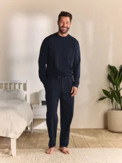 Donkerblauw - Open - Loopback Soft Touch Cuffed Joggers
