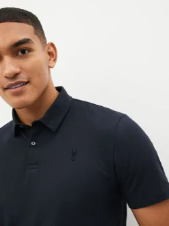 Donkerblauw - Polo met korte mouwen