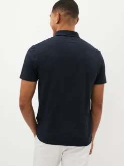 Donkerblauw - Polo met korte mouwen