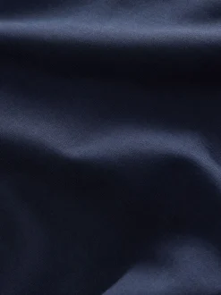Donkerblauw - Ponte Broek met Wijde pijpen en goudkleurige knoopdetails