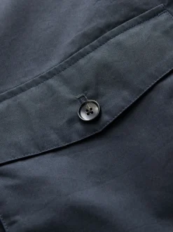 Donkerblauw - Regenbestendig Harrington jack met borgvoering