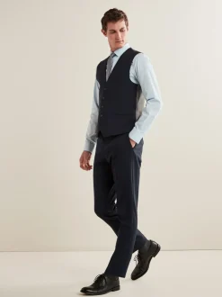 Donkerblauw - Regular fit must-have gilet