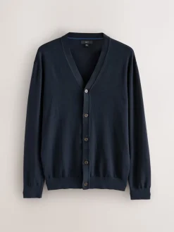 Donkerblauw - Regular-fit vest met hoog katoengehalte