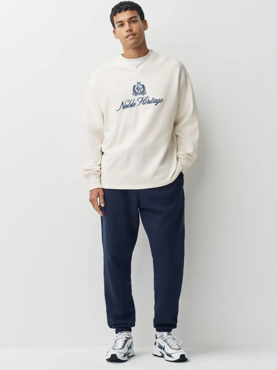 Donkerblauw - Relaxed fit - Slim Fit Brushback Heavyweight Joggers