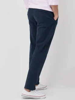 Donkerblauw - Relaxed fit - Stretchy chino