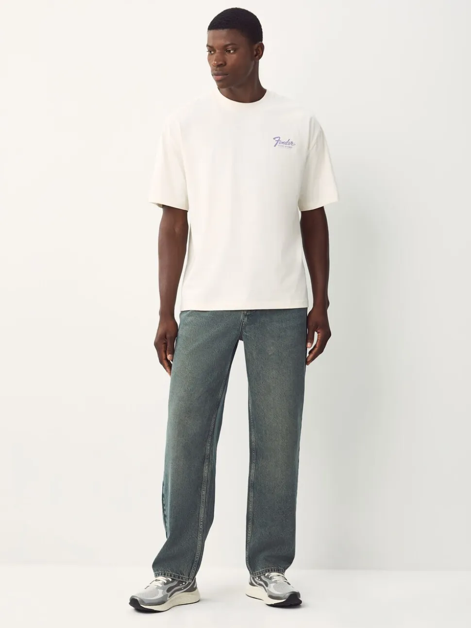 Donkerblauw - Relaxed fit - Vintage wash denim jeans