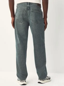 Donkerblauw - Relaxed fit - Vintage wash denim jeans