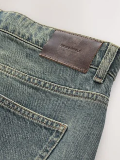 Donkerblauw - Relaxed fit - Vintage wash denim jeans