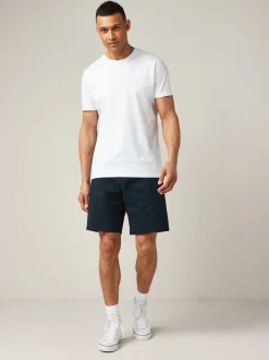 Donkerblauw - Relaxed fit - Chinoshort met stretch