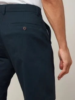 Donkerblauw - Relaxed fit - Chinoshort met stretch