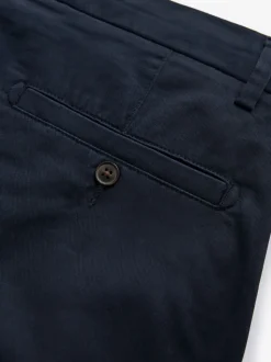 Donkerblauw - Relaxed fit - Chinoshort met stretch