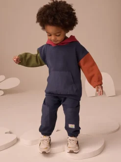 Donkerblauw - Set met hoodie en joggingbroek (3mnd -7jr)