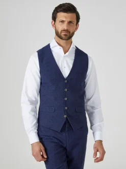 Donkerblauw - Skopes Jude maatsnit getailleerd vest