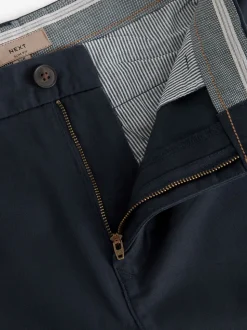 Donkerblauw - Slim Fit - Chinoshort met stretch