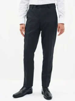 Donkerblauw - Slim Fit - Chique stretchy broek
