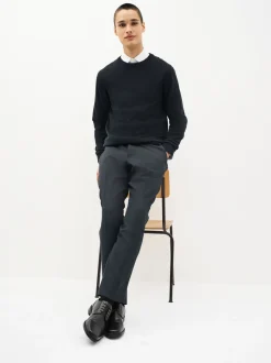 Donkerblauw - Slim Fit - Chique stretchy broek