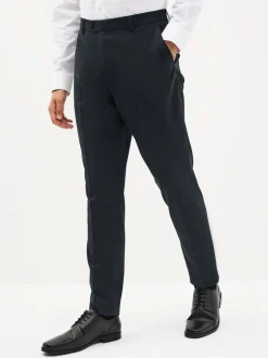 Donkerblauw - Slim Fit - Chique stretchy broek