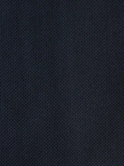 Donkerblauw - Slim Fit - Kostuum met textuur: colbert
