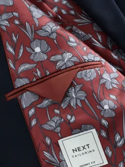 Donkerblauw - Slim Fit - Kostuum met twee knopen: colbert