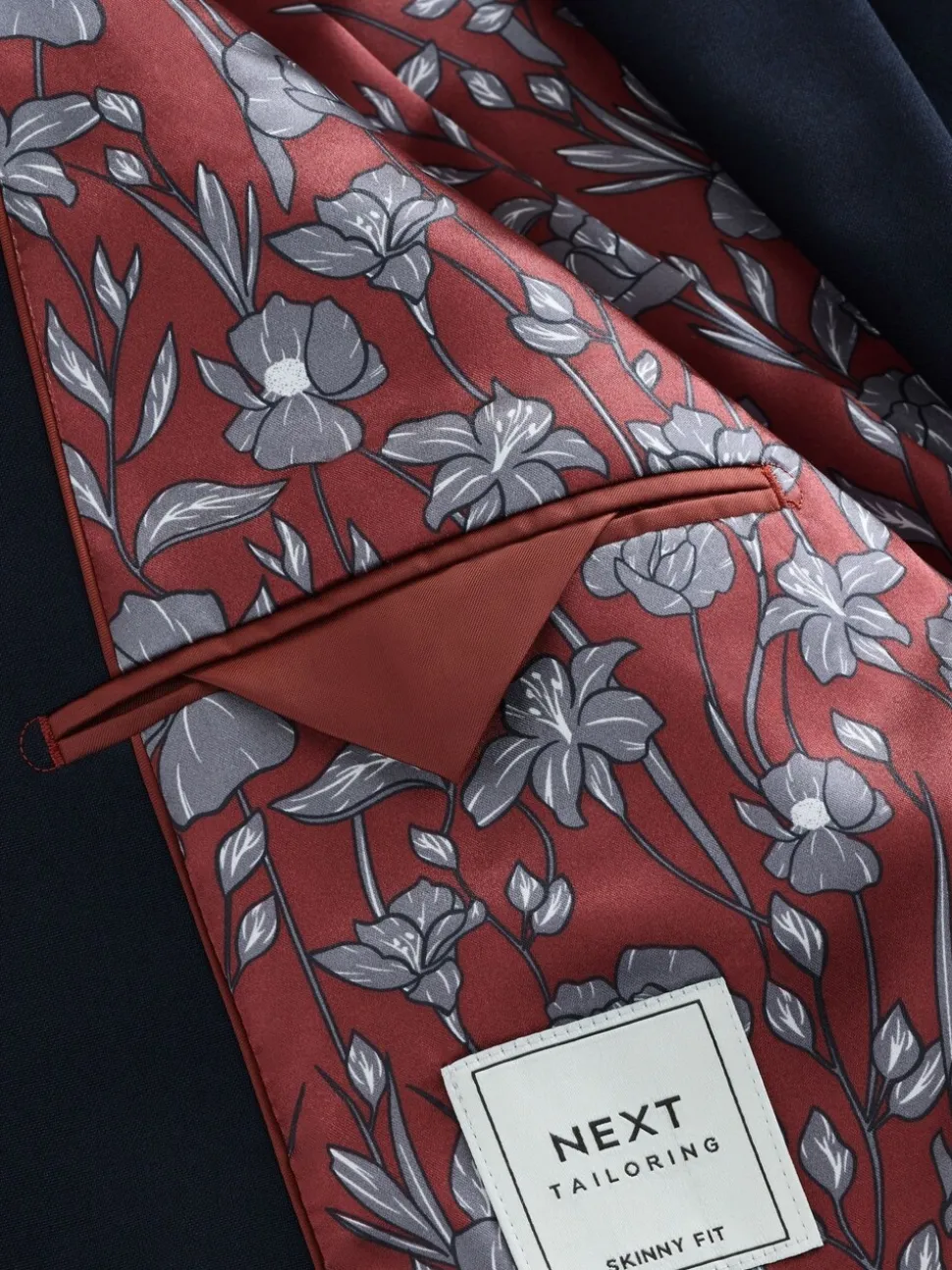 Donkerblauw - Slim Fit - Kostuum met twee knopen: colbert