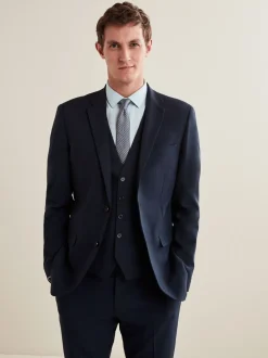 Donkerblauw - Slim Fit - Must-have kostuum: colbert