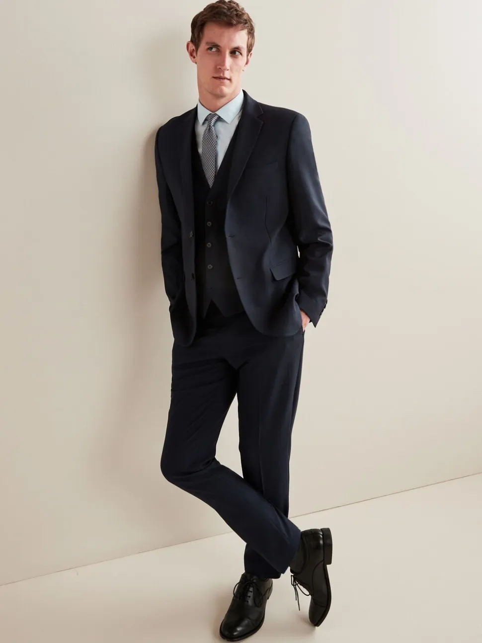 Donkerblauw - Slim Fit - Must-have kostuum: colbert