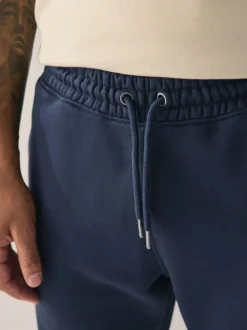 Donkerblauw - Slim Fit - Slim Fit Brushback Heavyweight Joggers