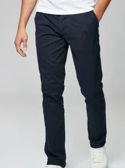 Donkerblauw - Slim Fit - Stretchy chino