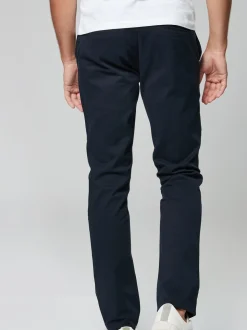 Donkerblauw - Slim Fit - Stretchy chino