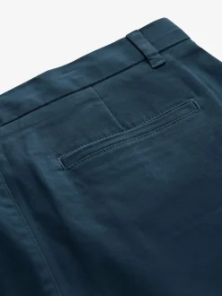 Donkerblauw - Slim Fit - Stretchy chino
